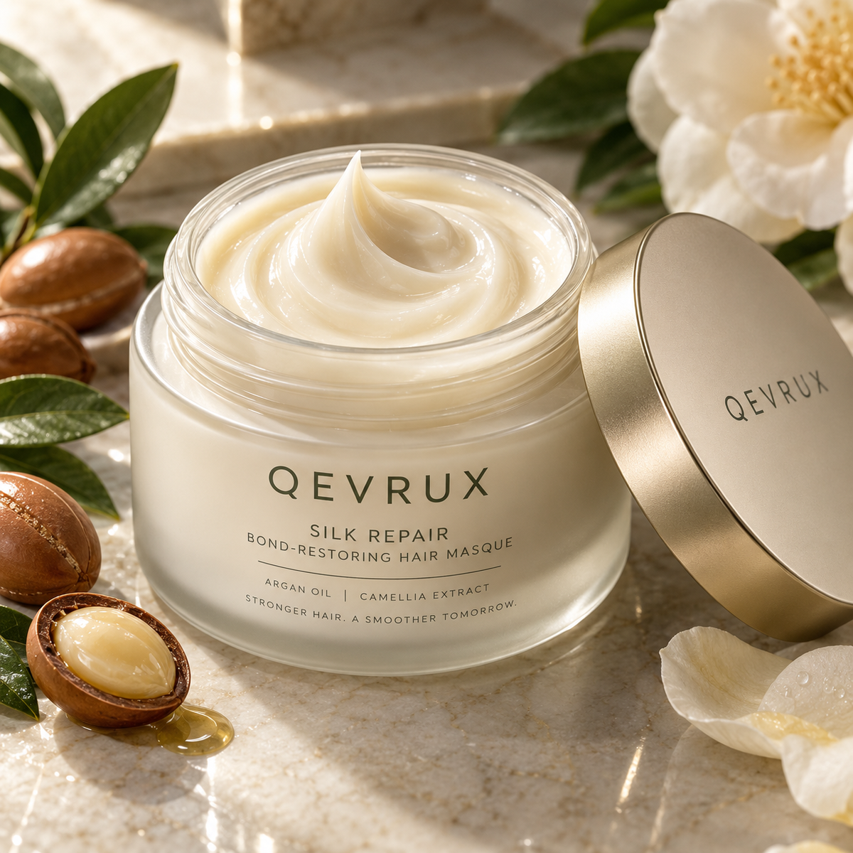 QEVRUX® SILK REPAIR Bond-Restoring Hair Masque